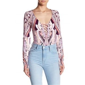 Free People Pick a Place Paisley Bodysuit